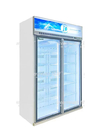 LED Light Commercial Upright Freezer Glass Door With Cubigel Compressor