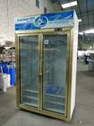 Vertical Glass Door Display Freezer With Dynamic Cooling / Refrigerated Meat Display Showcase