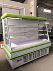 Coated Steel Body Open Deck Chillers 8ft Long Vegetable / Meat Refrigerated Showcase