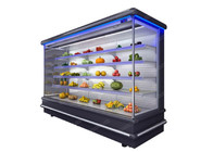 4 Adjustable Shelf Air Curtain Multideck Open Chiller Defrost Free