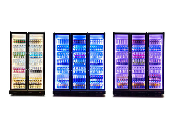 OEM Supermarket Bar Display Freezer Beverage Cold Drink Glass Door Refrigerator