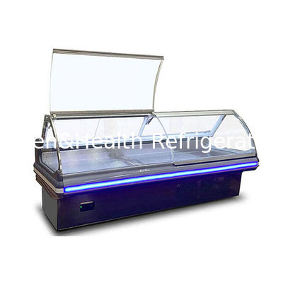 Commercial Fresh Meat Seafood Display Chiller For Butchery Store With 1.5 2 3m