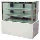 Pizza Salad Cake Display Cooler For Bakery Shop With 1.2 / 1.5 / 2m Four Sides Transparent Glass