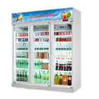 Glass Door Upright Commercial Beverage Refrigerator For Supermarket