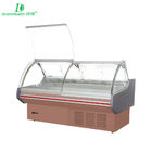 Curved Glass Deli Display Refrigerator Automatic Defrost For Fresh Food