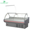 Curved Glass Deli Display Refrigerator Automatic Defrost For Fresh Food