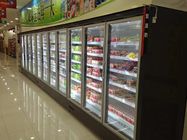 White Color 3 4 5 Door Supermarket Freezer Display Frozen Food Showcase