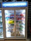 Vertical Upright Commercial Beverage Cooler For Flower Meat With Glass Door