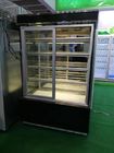 Danfoss Compressor Cake Display Freezer With Back Open Glass Door Bakery Display Cases