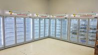 Commercial Vertical Display Freezer With Low Temperature For Meat Seafood