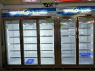 Upright 3 Door Freezer Showcase / Glass Door Freezer Auto Defrost R404a Refrigerant