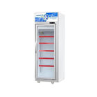 Silver / Champagne Color Glass Door Freezer With 5 Layers Shelves 500L