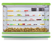 Copeland R404a Compressor Multideck Open Chiller , Fruit Vegetable Open Display Refrigerator
