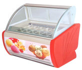 Portable Ice Cream Display Freezer With Cooling System Under Bottom