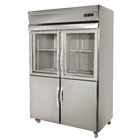 Restaurant 1000L Commercial Upright Freezer 4 Glass Doors For Bars