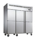 4 Doors Commercial Upright Freezer With Stainless Steel For Chicken