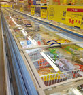 Seafood 1000L Supermarket Island Freezer -20°C With Night Blind Hiding