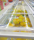 Kitchen Supermarket Open Top Island Freezer 1000L With Double Island