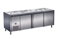 Silver Undercounter Refrigerator 0°C - 10°C Top with Trays / Cover