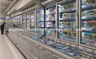 Red / Yellow Electric Combine Freezer Cabinet 4 doors Energy Saving