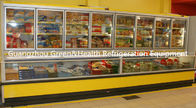 Red / Yellow Electric Combine Freezer Cabinet 4 doors Energy Saving