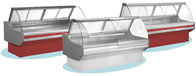 Store Frost Free Meat Display Refrigerator Counter CE ROHS With Curved Glass