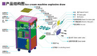 Auto Counting Rainbow Syrup Batch Ice Cream Machine With Hopper Agitator