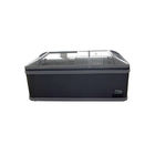 Black Commercial Display Freezer Static Cooling System Temperature Adjustable