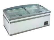 Static Cooling Commercial Display Freezer , Glass Door Ice Cream Display Showcase