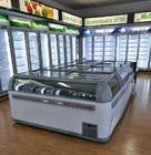 Commercial Plug In Combine Island Display Freezer Showcase For Ice Cream , Meat