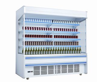 commercial fruits vegetables sliding door open chiller display
