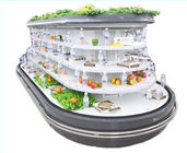 Supermarket Multi Deck Open Chiller for Vegetable Fruit Display Upright Commercial Refrigerator