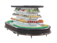 Supermarket Multi Deck Open Chiller for Vegetable Fruit Display Upright Commercial Refrigerator