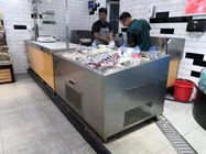 Butcher Shop Fruit Store Deli Food Display Cooler Chiller  Flip Or Non - Flip Cover SS
