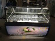 110V Commercial Glass Chest Showcase For Ice Cream With ETL R404a Refrigerant