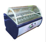 110V Commercial Glass Chest Showcase For Ice Cream With ETL R404a Refrigerant