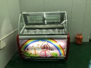 Hard Italian Ice Cream Display Freezer With CE Approved Tempered With Heater
