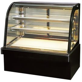 Wholesale single curved glass cake refrigerated showcase counter top chiller case cake display fridge refrigerator for s