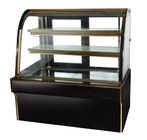 Marble Base Single Curved Glass Cake Display Freezer Self - Contain Compressor System