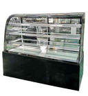 Single Arc Cake Display Freezer 3 Layers Shelf Inside / Bakery Cooling Showcase
