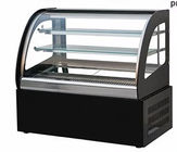 Fan Cooling Cake Display Cabinet For Milk Stations Adjustable Chorme Plated Shelves