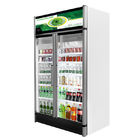 Efficient Upright Glass Door Freezer With Lamp / Beverage Display Chiller