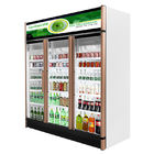Efficient Upright Glass Door Freezer With Lamp / Beverage Display Chiller