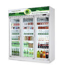 Portable Five Glass Door Upright Display Cooler / Supermarket Beverage Fridge