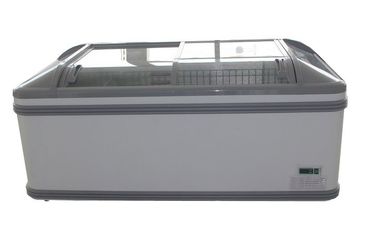 Static Cooling Supermarket Island Freezer For Frozen Food / Grocery Store Fridge