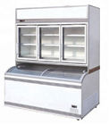 High Efficient Shop Sliding Door Frozen Food Freezer Combination With Adjustable Foot
