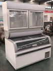 Double - Temperature Supermarket Display Refrigerator Vertical Combined Freezer