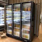 Double Glass Door Commercial Beverage Cooler For Soda Chilling 1000 Liters