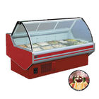60hz Deli Display Refrigerator Curved Bakery Glass Meat Frozen Food Display Showcase