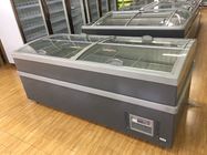 220 V 50hz Top Glass Sliding Door Deep Chest Freezer For Dairy Products